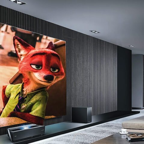 Home Theater with Short Throw Laser Projector